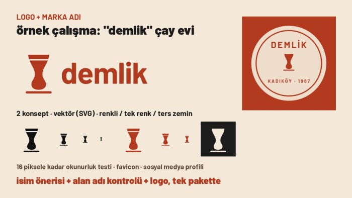 markanız için akılda kalan isim slogan ve logo hazırlarım