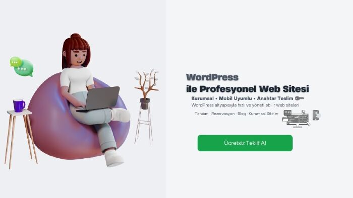 WordPress altyapısıyla anahtar teslim web sitesi kurarım