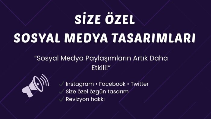 sosyal medya hesabınız için tasarım yapıyorum