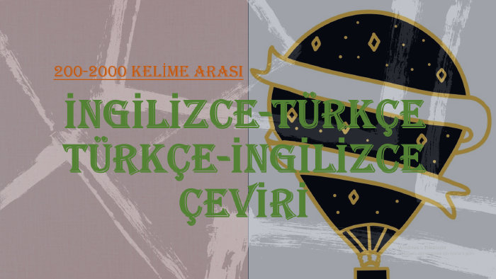 İngilizce-Türkçe çevirilerinizi yapabilirim