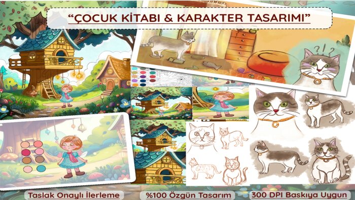 çocuk kitabı karakteri çizebilirim