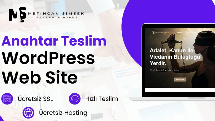 ihtiyaçlarınıza uygun anahtar teslim web sitesi kurarım