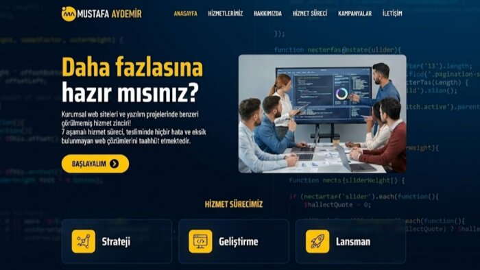 işletmeniz için profesyonel bir web sitesi hazırlayabilirim