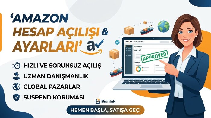 sizin için Amazon hesap açılışı ve hesap ayarlarını yaparım
