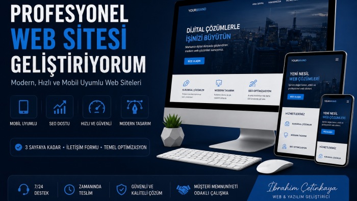 işletmeniz için anahtar teslim web sitesi hazırlarım