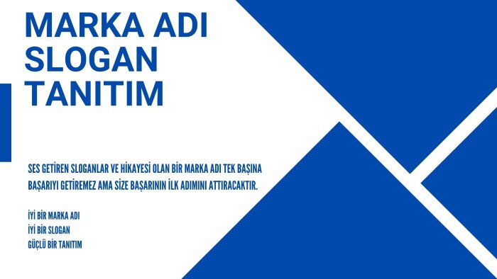 eşsiz marka adınızı ve marka slognınızı oluşturuyorum