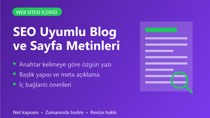 SEO uyumlu blog ve web sitesi içeriği yazarım