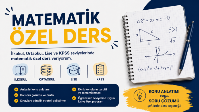 matematik özel dersi veririm