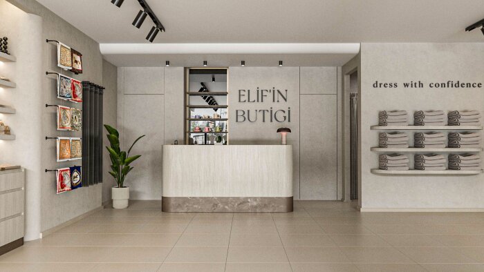 butik mağazanız için 3D tasarım ve render yapıyorum