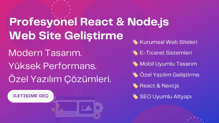 kurumsal web siteleri ve e-ticaret çözümleri üretirim