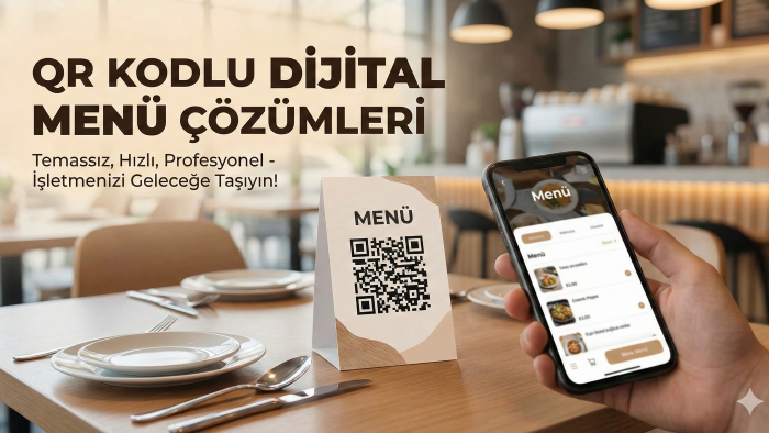 sizin için bir dijital menü tasarlayıp QR koda taşıyorum