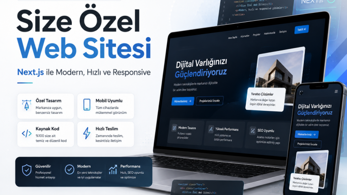 size özel modern ve mobil uyumlu web sitesi geliştiririm