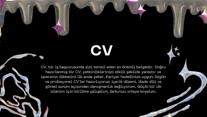 metin yazarlığı ve cv danışmanlığı yapıyorum