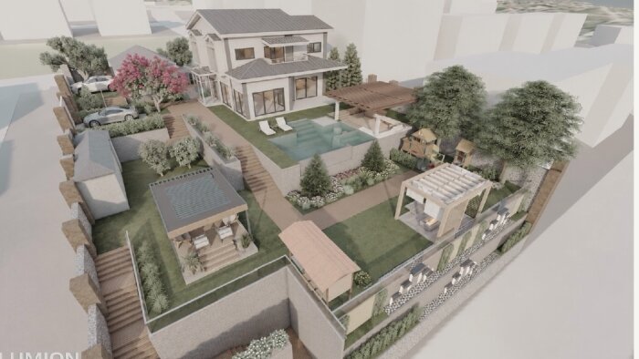 villa ve bahçeler için profesyonel peyzaj tasarımı yaparım