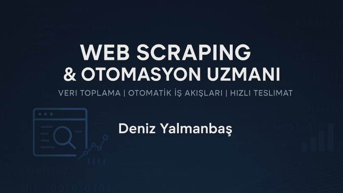 veri çekme, filtreleme ve analiz uygulamaları geliştiriyorum
