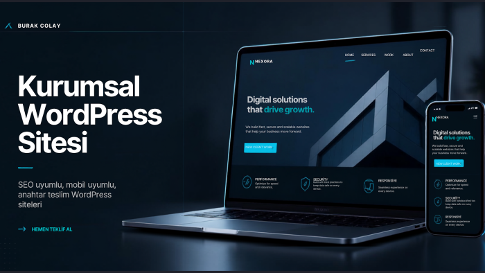 wordpress ile kurumsal web siteniz kurar ve teslim ederim