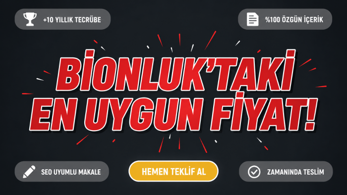 Seo uyumlu özgün makalenizi uygun fiyata yazarım