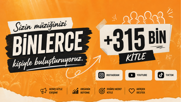 şarkınızın kitlelere ulaşmasını sağlıyorum