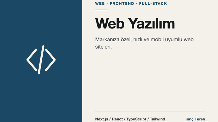 markanıza özel modern web siteleri tasarlarım