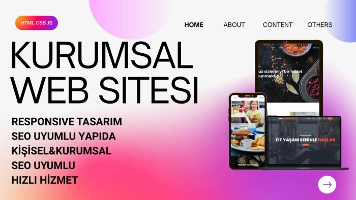 modern kurumsal ve kişisel web sitesi tasarlarım