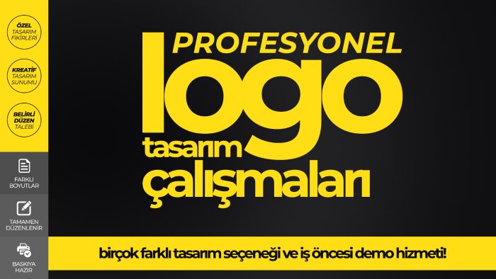 sizlere profesyonel logolar tasarlayabilirim