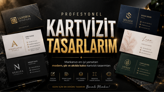 profesyonel baskıya hazır kartvizit tasarıyorum