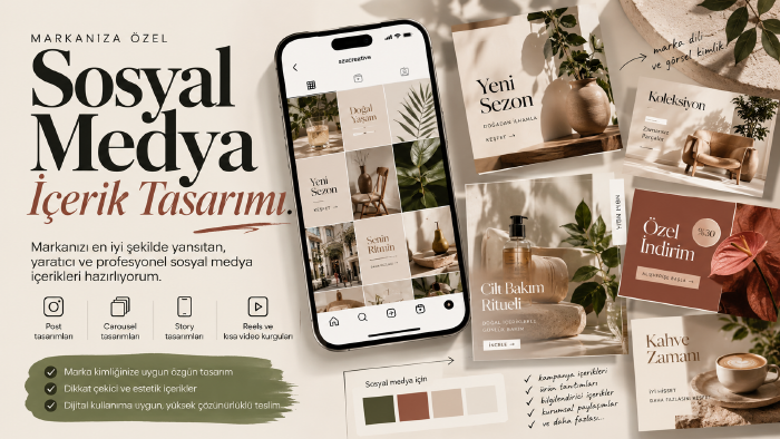 markanızın sosyal medyada hesaplarını düzenliyorum