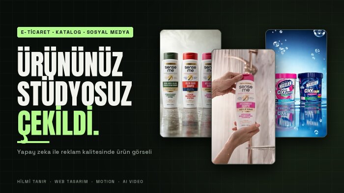 yapay zeka ile e-ticaret ürün fotoğrafları hazırlarım