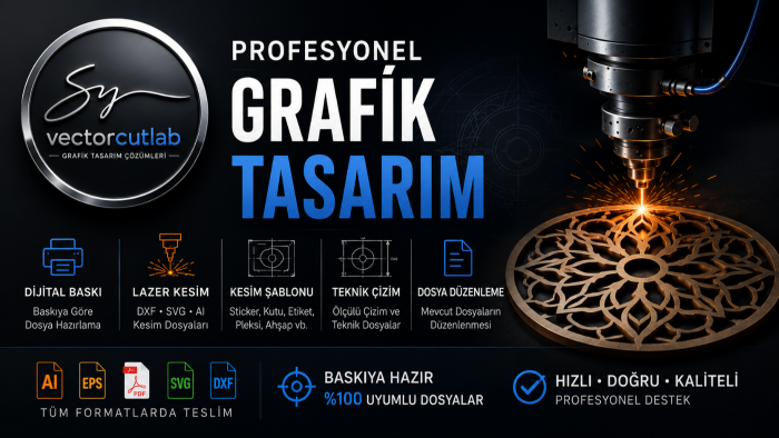 lazer kesime uygun şablon, kesim kalıbı dosyası hazırlarım