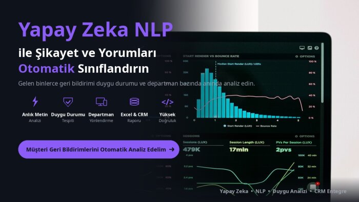 yapay zeka ile müşteri yorum ve şikayet sınıflandırırım