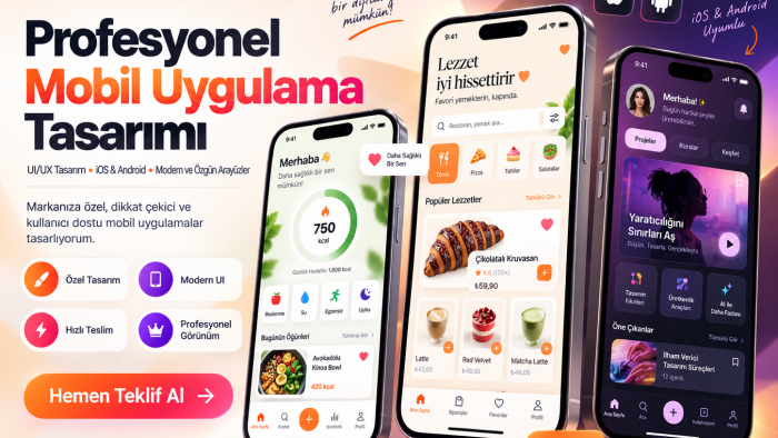 fikrinize özel modern mobil uygulama geliştiririm