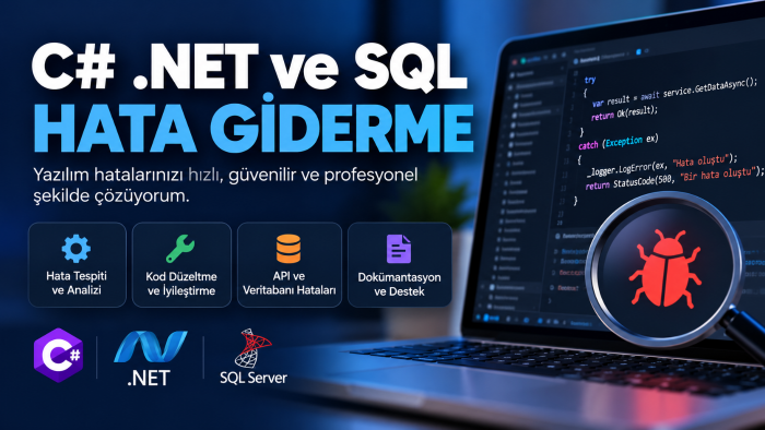  C# .NET projelerinde hata gideririm