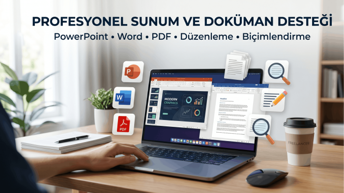 istediğiniz sunumları ve doküman işlerinizi yapabilirim