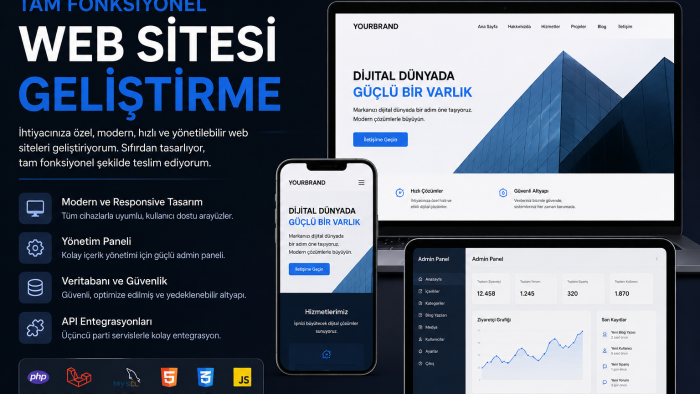 tam fonksiyonel web siteleri geliştiriyorum