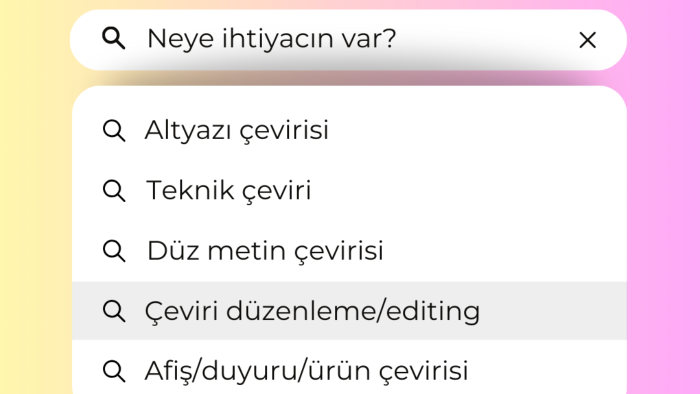 metinlerinizi hedef dile çeviririm