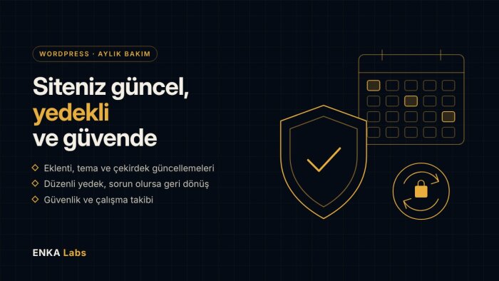 wordpress sitenizin aylık bakımını yaparım
