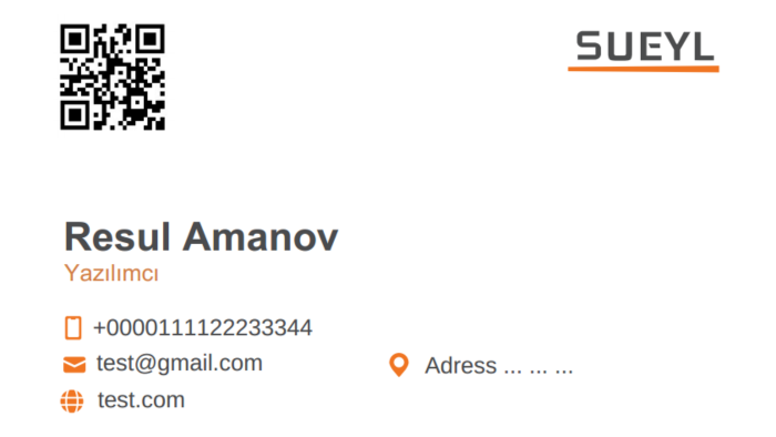 vCard QR lu kartvizit tasarımı yaparım