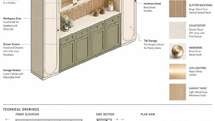 ​mobilya için shop drawing ve imalat resmi hazırlarım