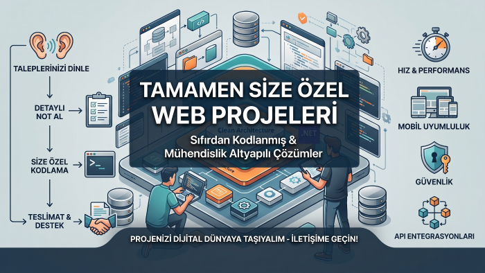 taleplerinize ve projenize özel web siteleri oluştururum