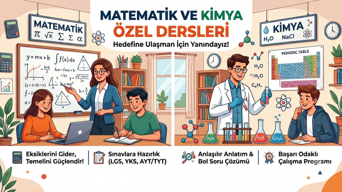  matematik ve kimya alanlarında ders verebilirim