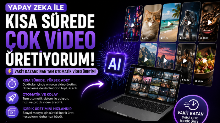 yapay zeka ile sizin fikrinizi kısa sürede videoya çeviririm