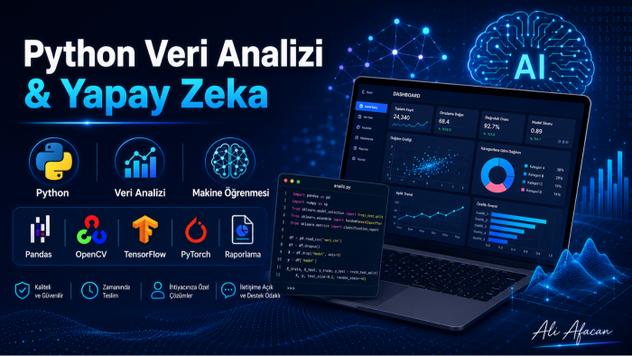 Python ile veri analizi ve yapay zeka yaparım