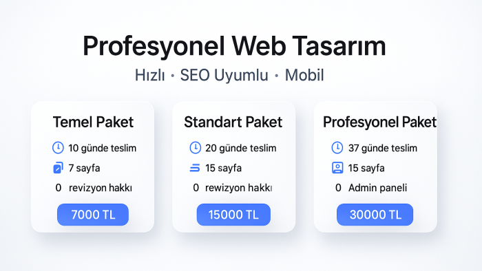 size özgü her türlü web projesini inşa edebilirim
