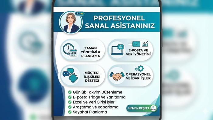 işlerinizi organize edip size zaman kazandırabilirim