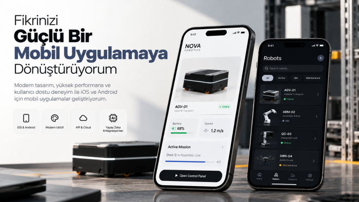 modern ve profesyonel mobil uygulamalar geliştiririm