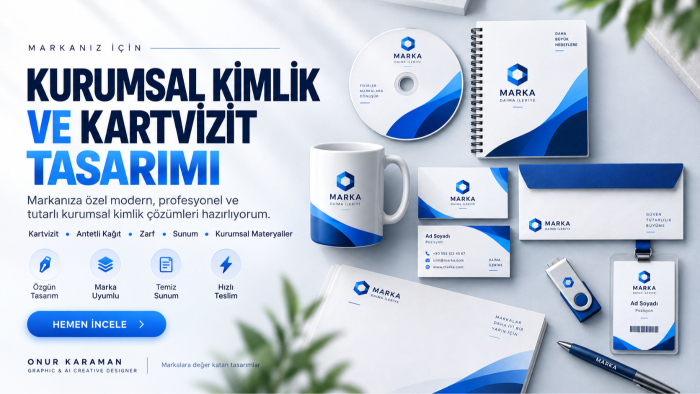 markanız için profesyonel kurumsal kimlik tasarlayabilirim