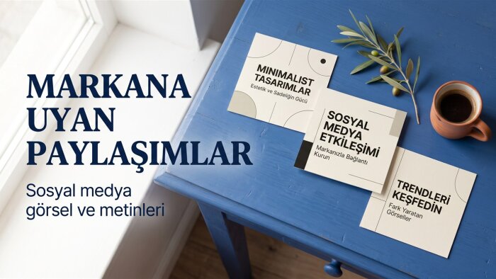 sosyal medya için 6 görsel ve paylaşım metni hazırlarım