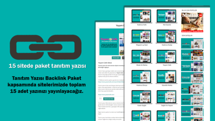 13 adet web sitesinde tanıtım yazılarınızı yayınlıyorum