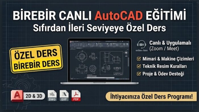 sıfırdan AutoCAD eğitimi veriyorum