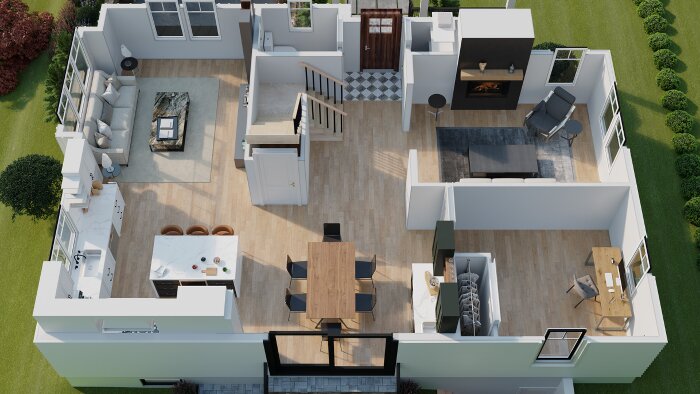 3 boyutlu kat planı yaparım